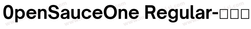 0penSauceOne Regular字体转换